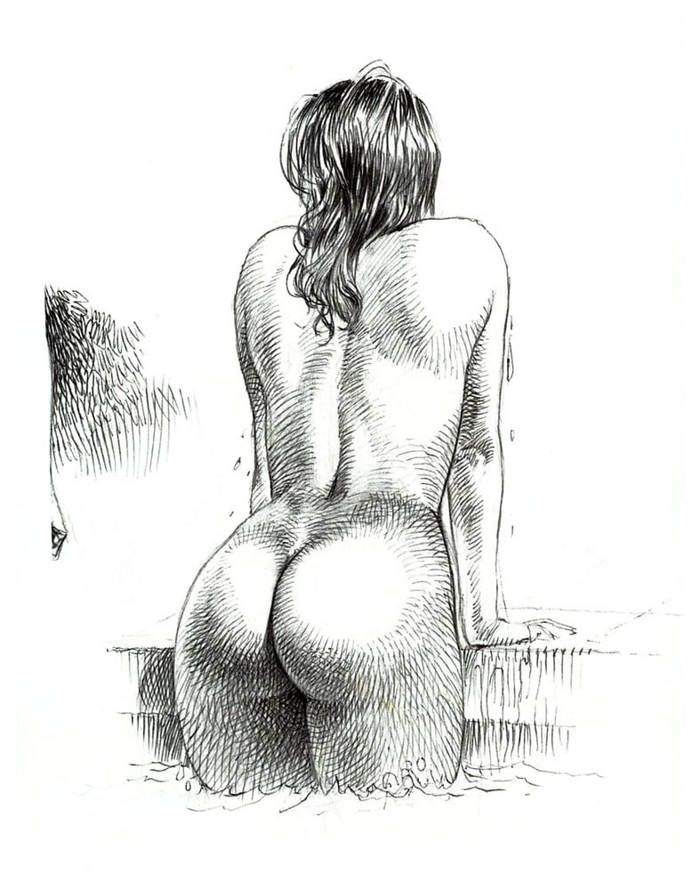 голые женские попы рисунки фото 2