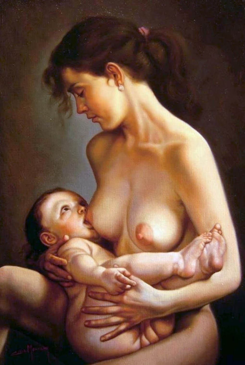 Голые сиськи кормящих мамочек