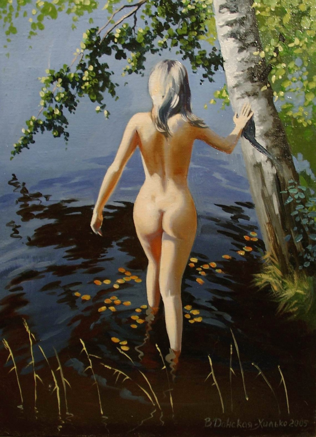 Голенькие девушки в воде
