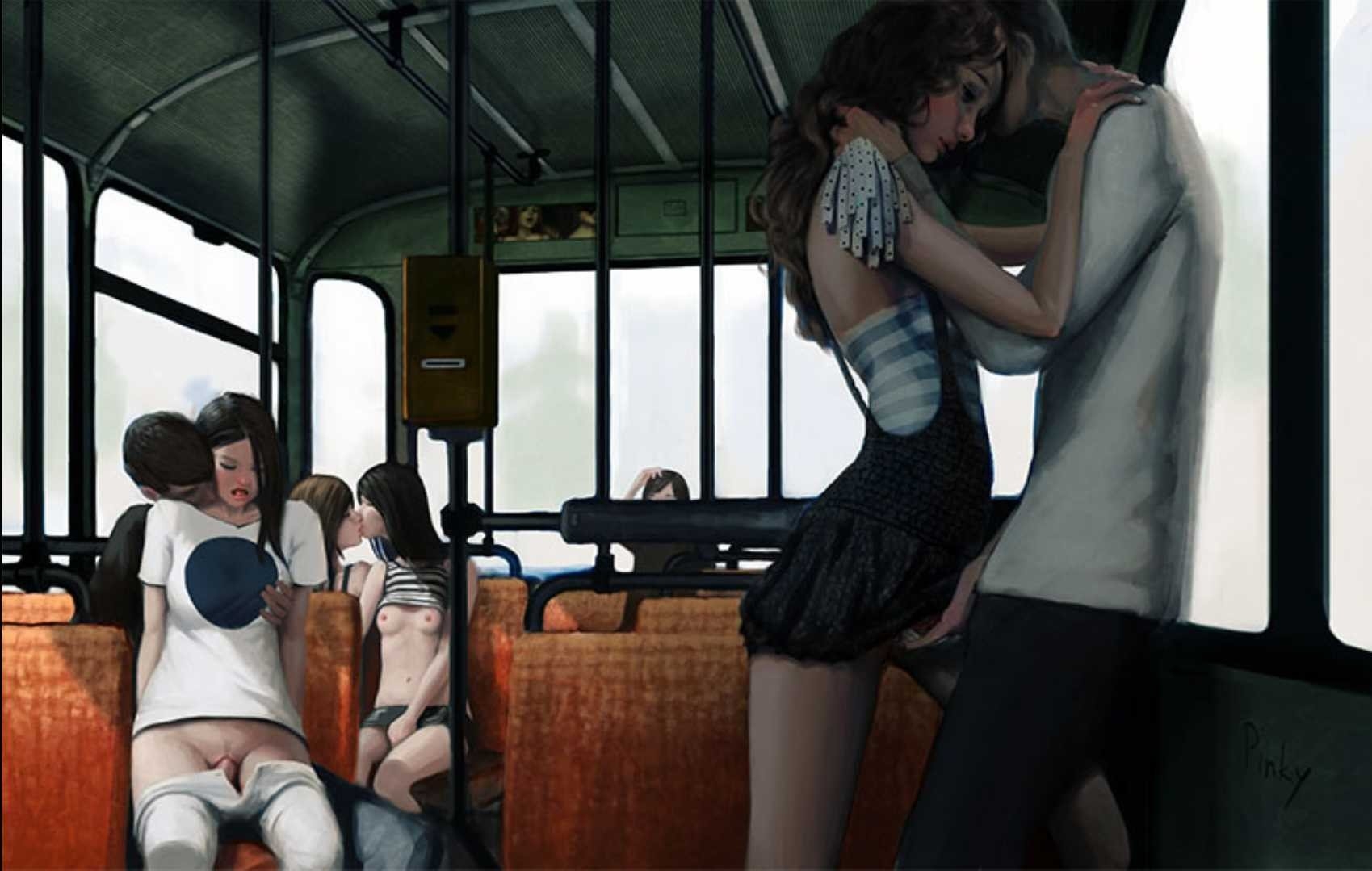 лесби онлайн в автобусе фото 70