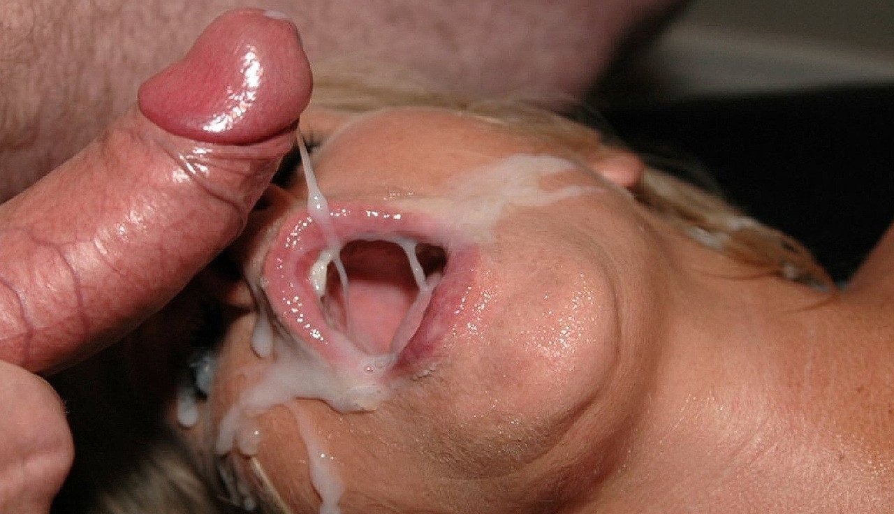 Сперма на лице Минет фото