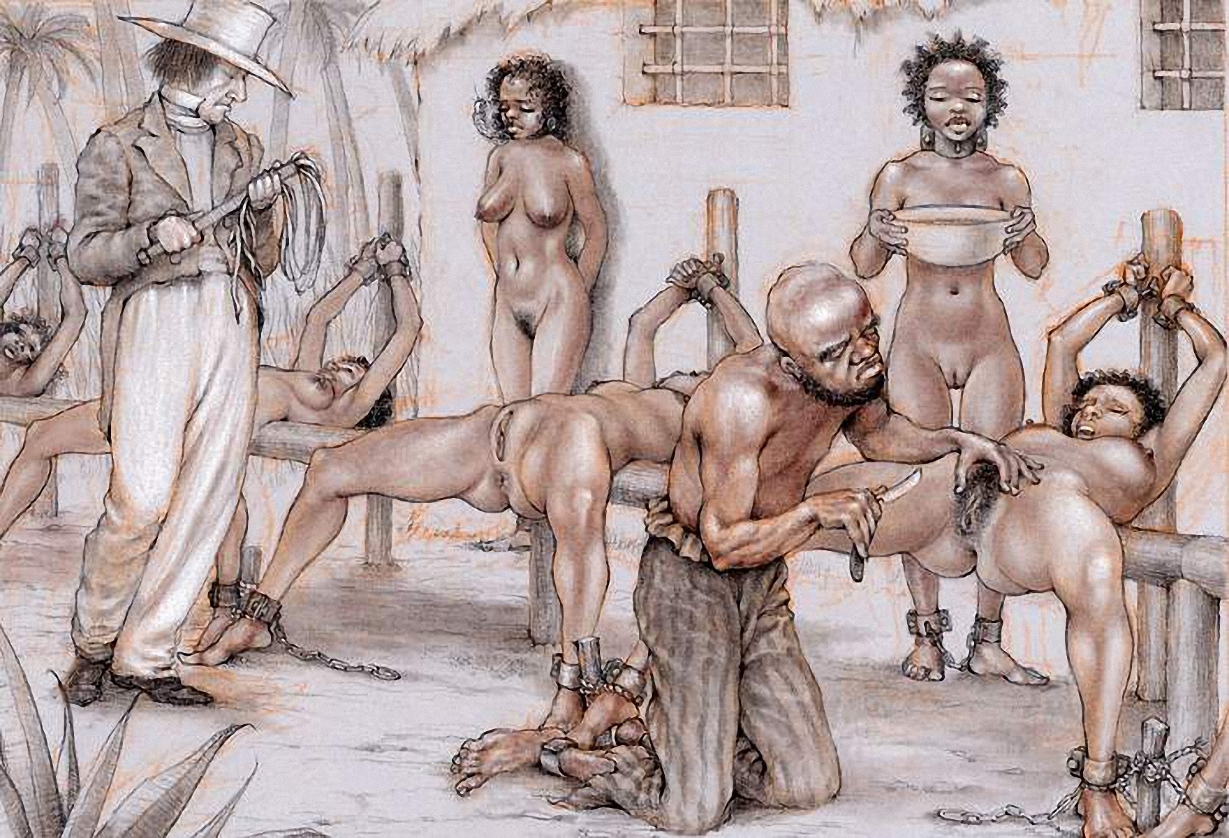 Обнаженные рабы и рабыни (80 фото) - секс и порно