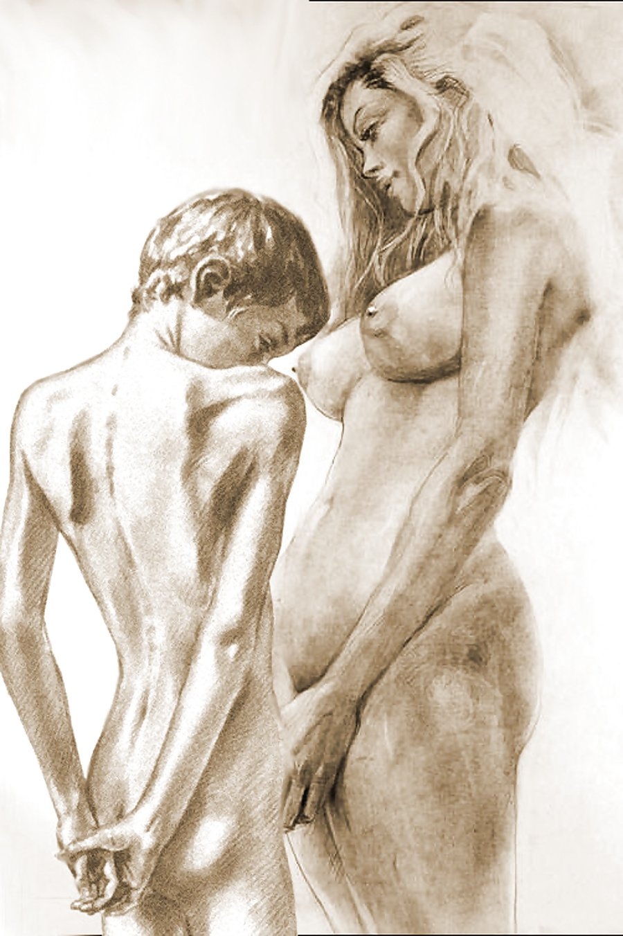 как нарисовать женщину с мужчиной голыми фото 5