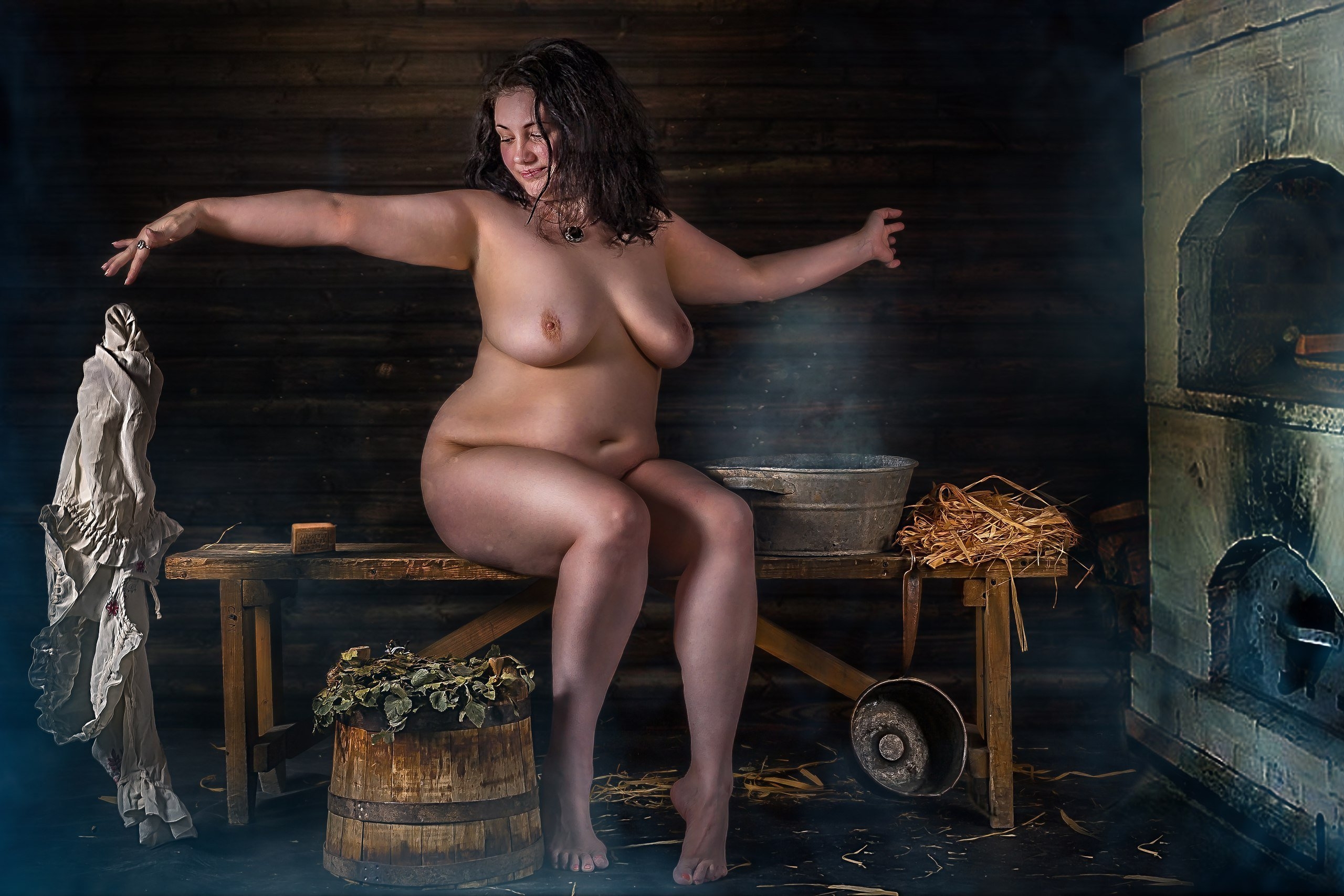 Русская природа и голые женщины (32 фото)