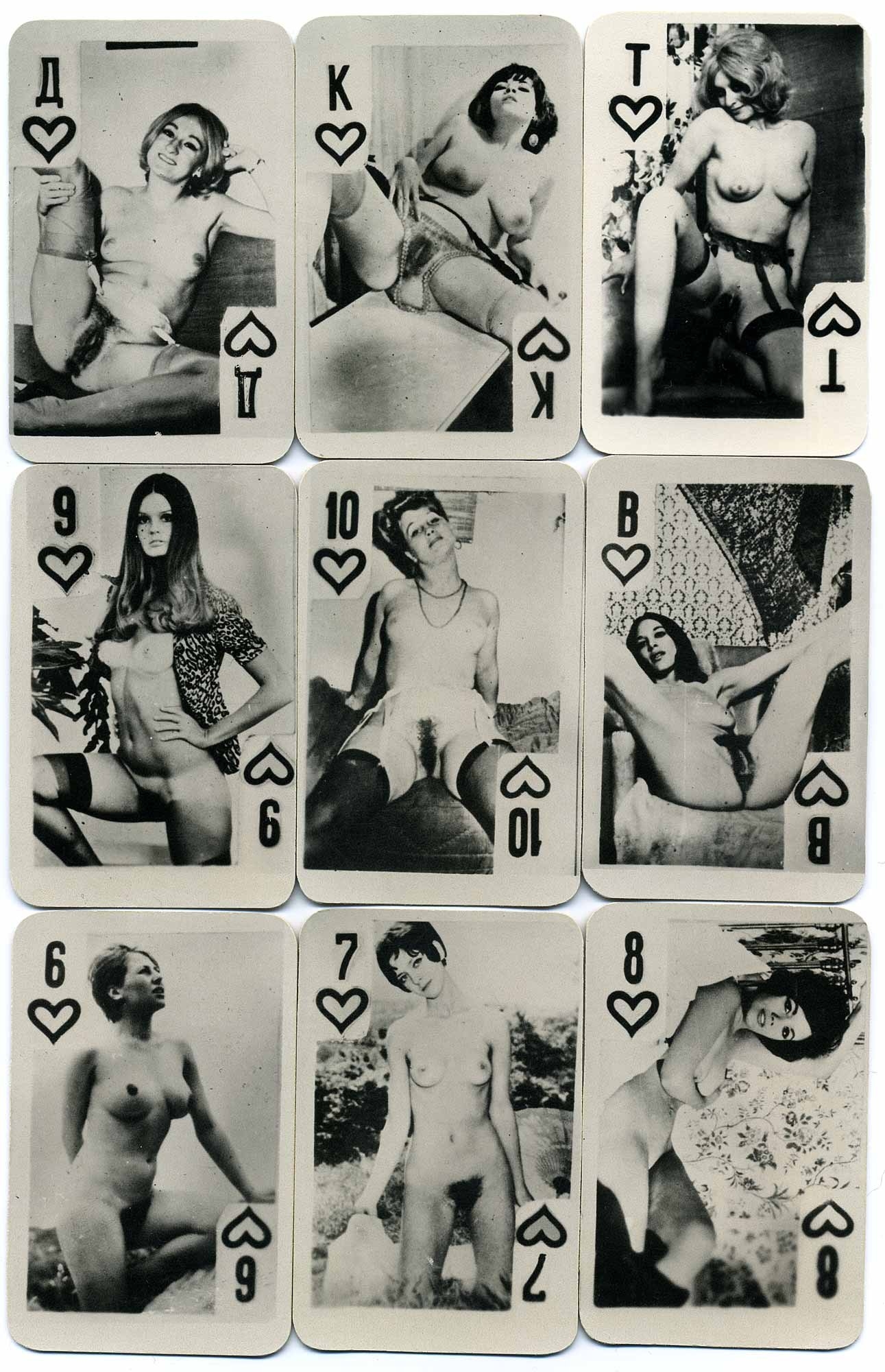 Игральные черно белые порно карты ретро (59 фото)